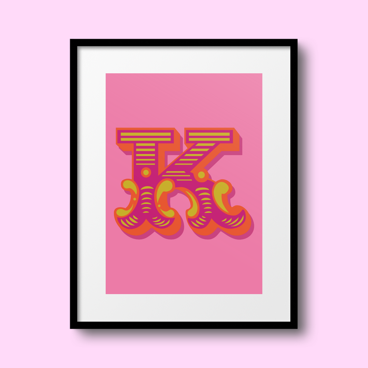 Letter 'K' A4 Print - HM