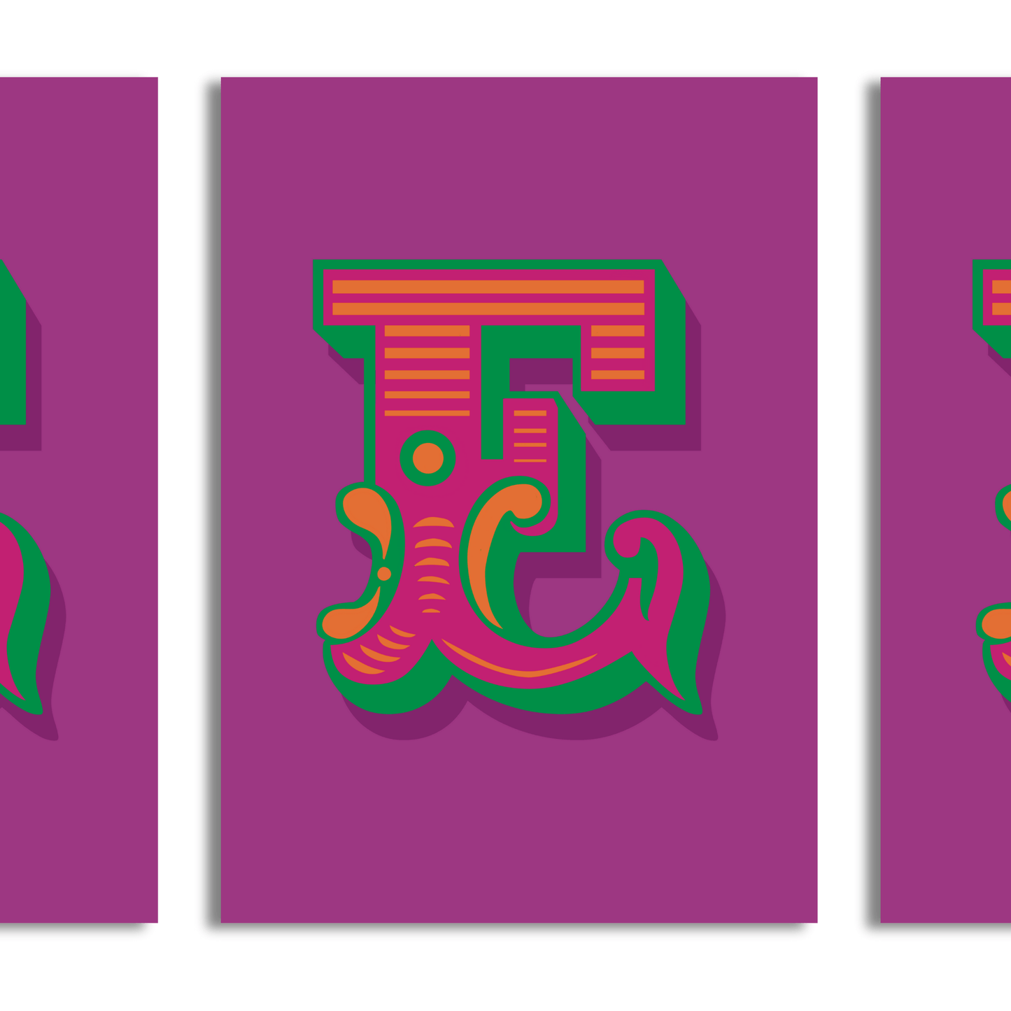 Letter 'E' A4 Print - HM