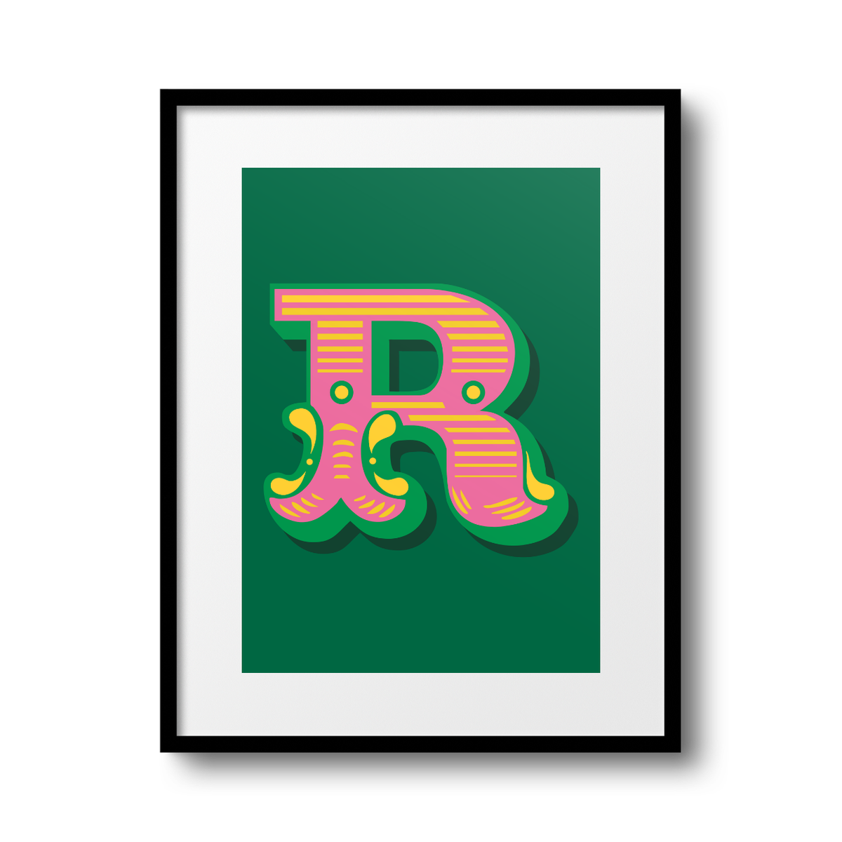 Letter 'R' A4 Print - HM