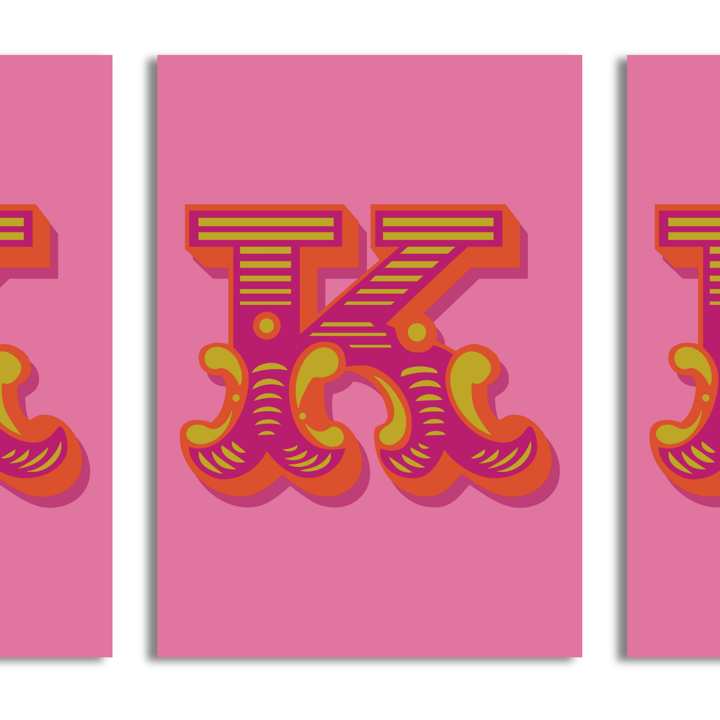 Letter 'K' A4 Print - HM