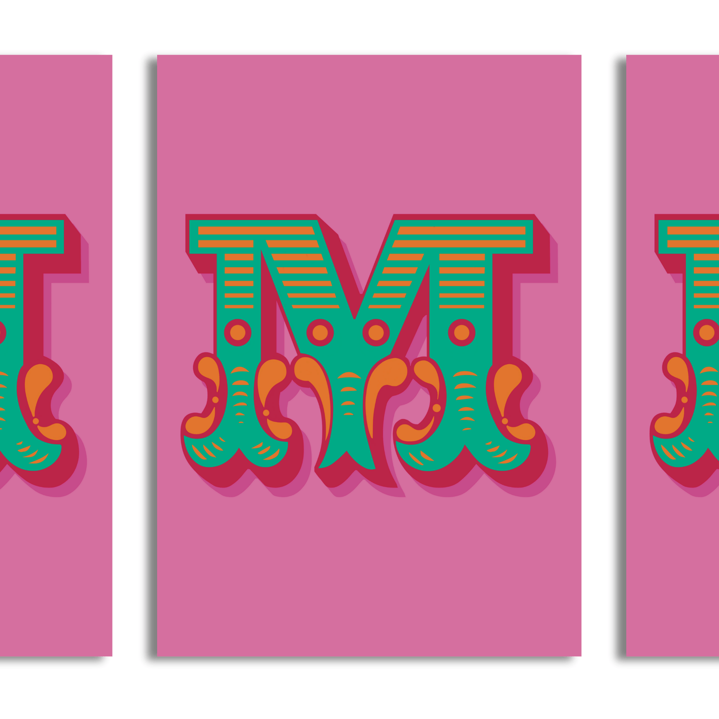 Letter 'M' A4 Print - HM