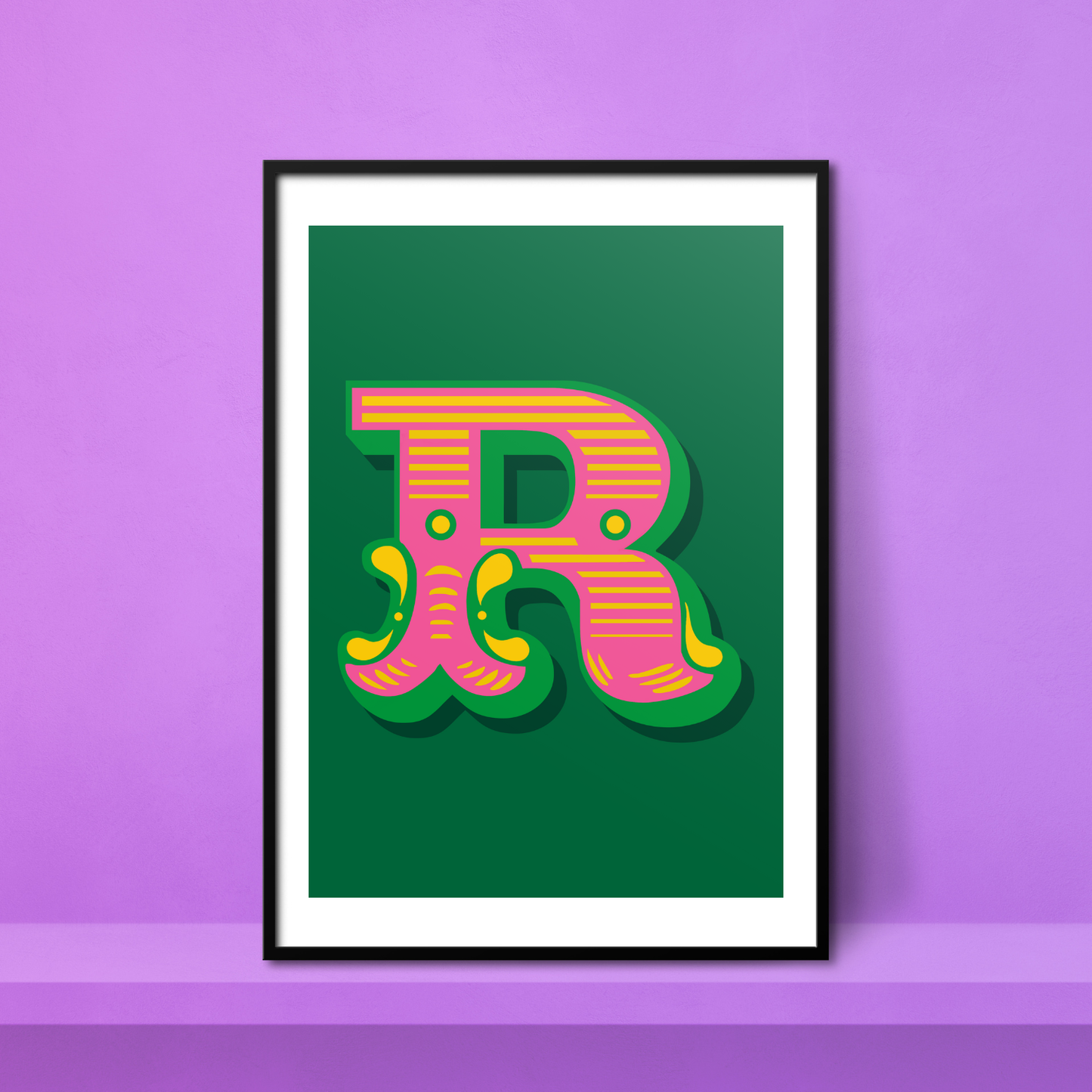 Letter 'R' A4 Print - HM