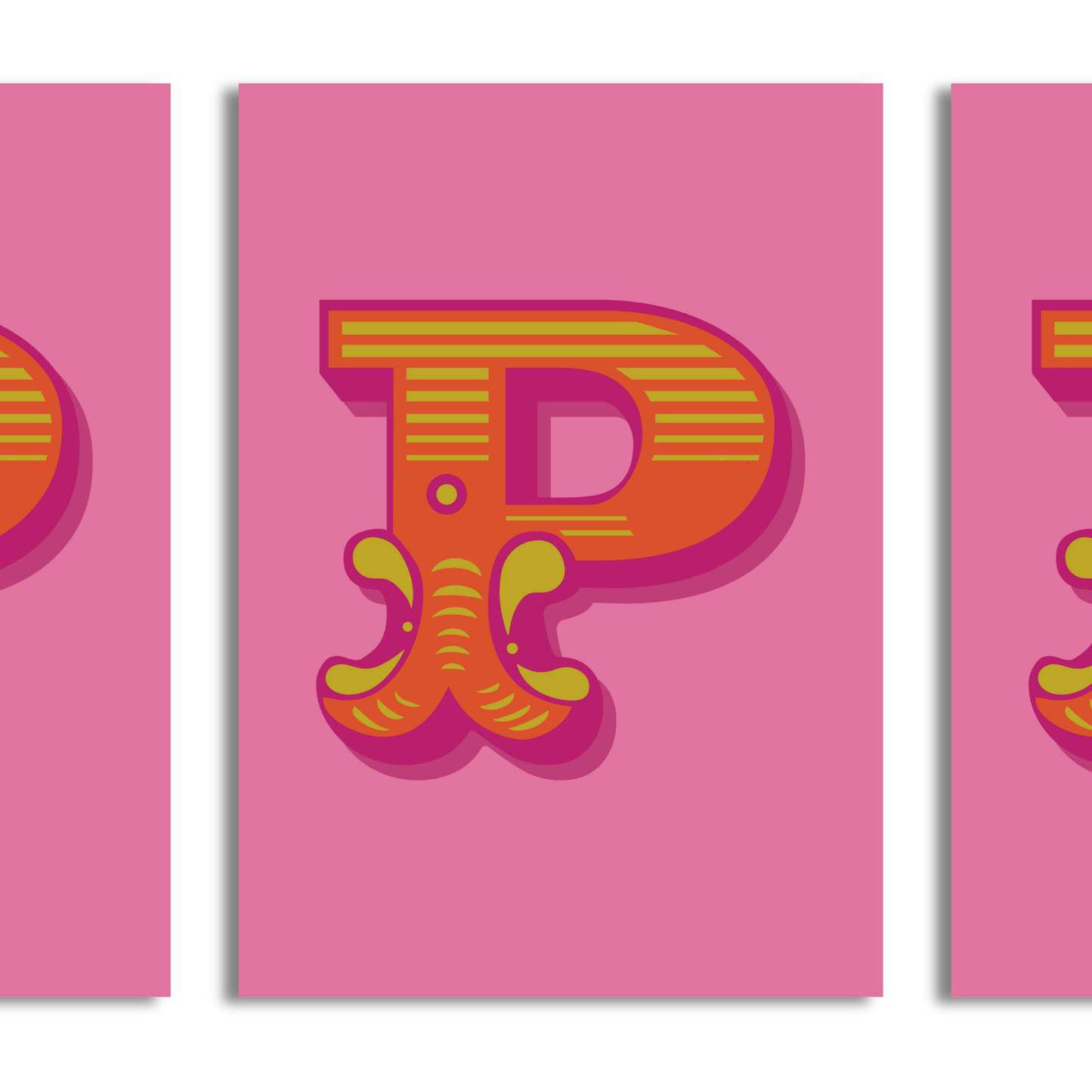 Letter 'P' A4 Print - HM
