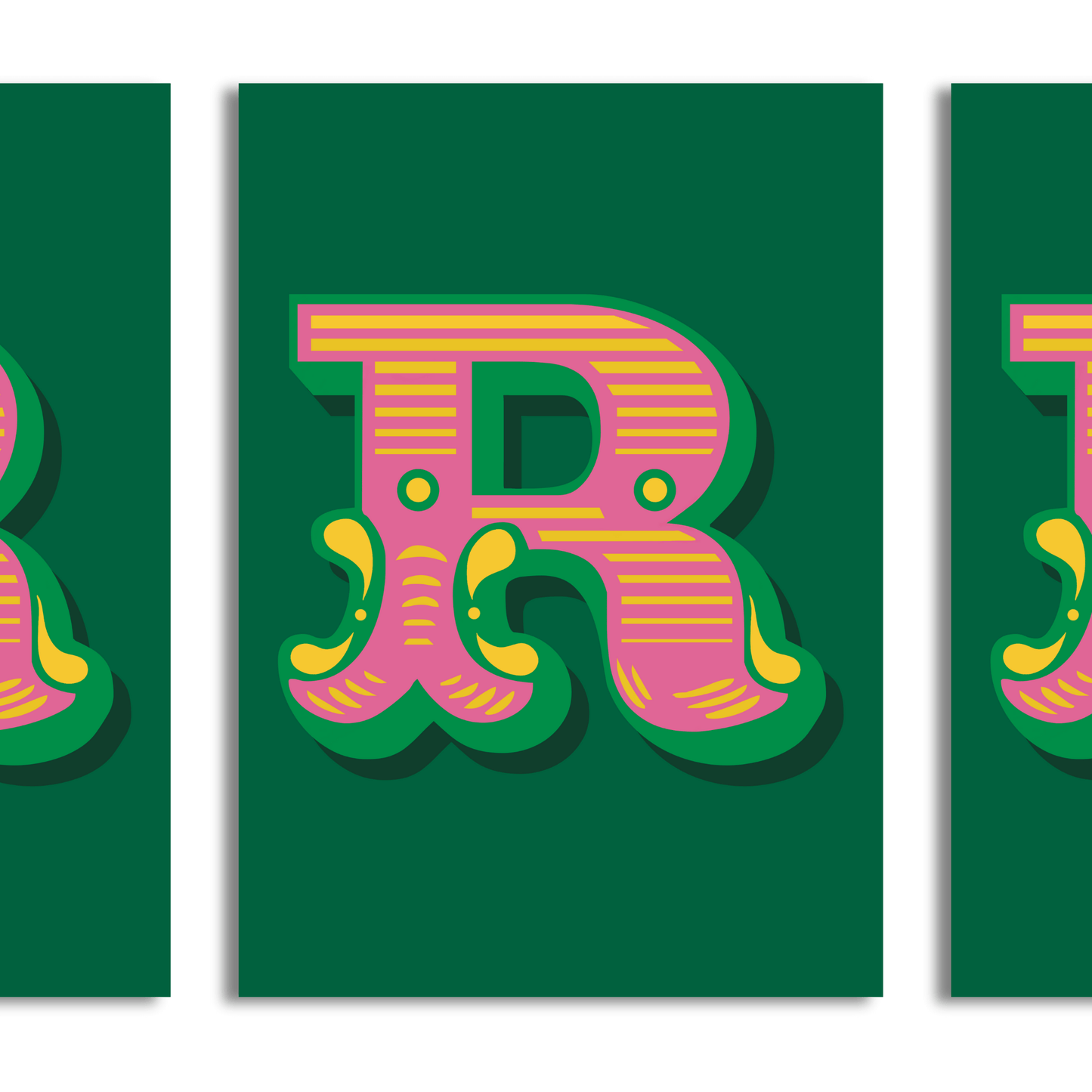 Letter 'R' A4 Print - HM