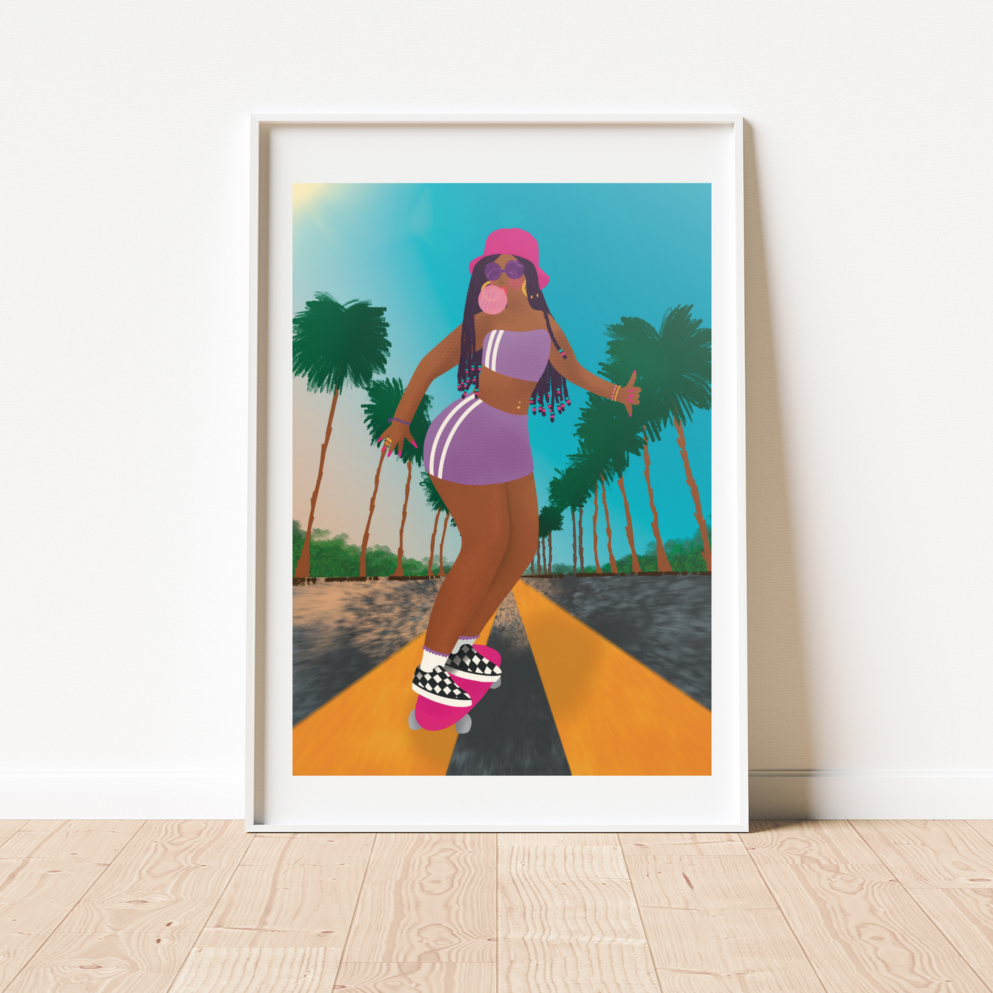 Summer Skating A4 Print