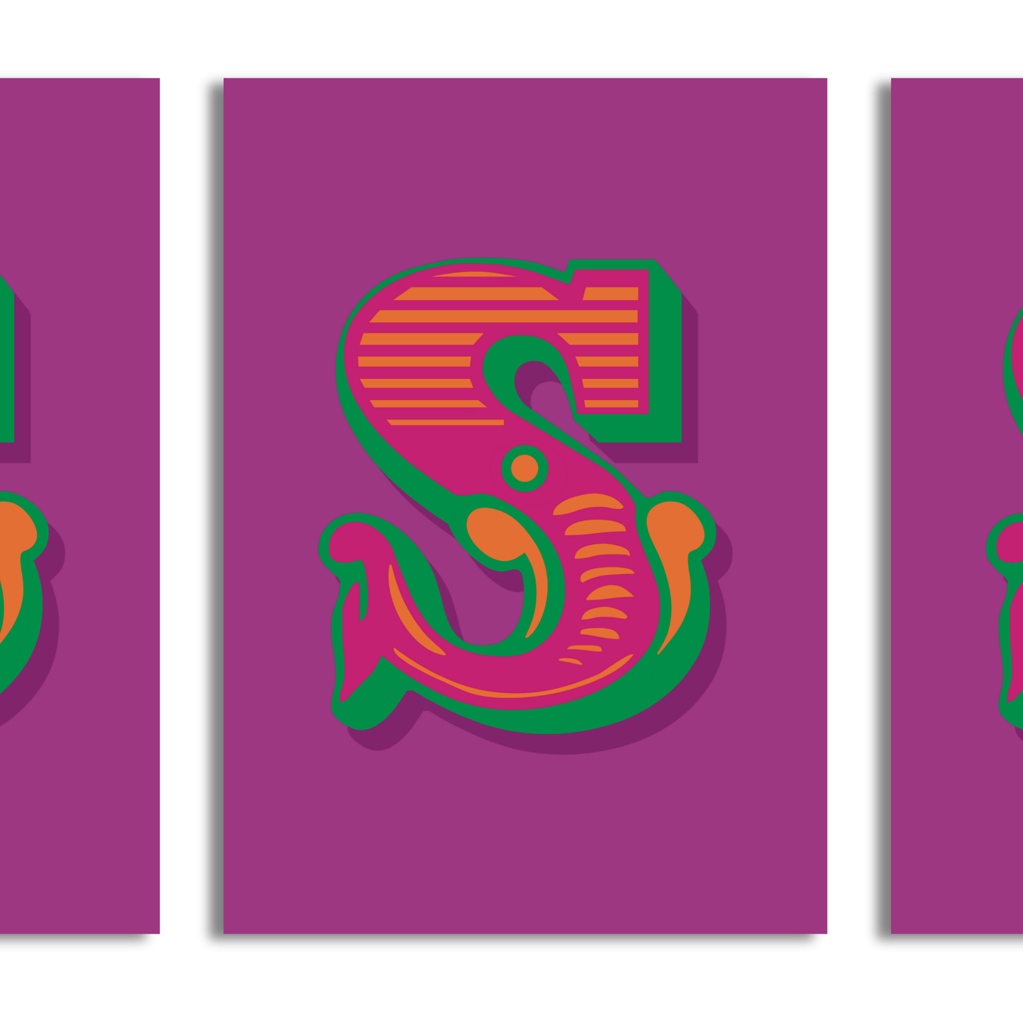 Letter 'S' A4 Print - HM