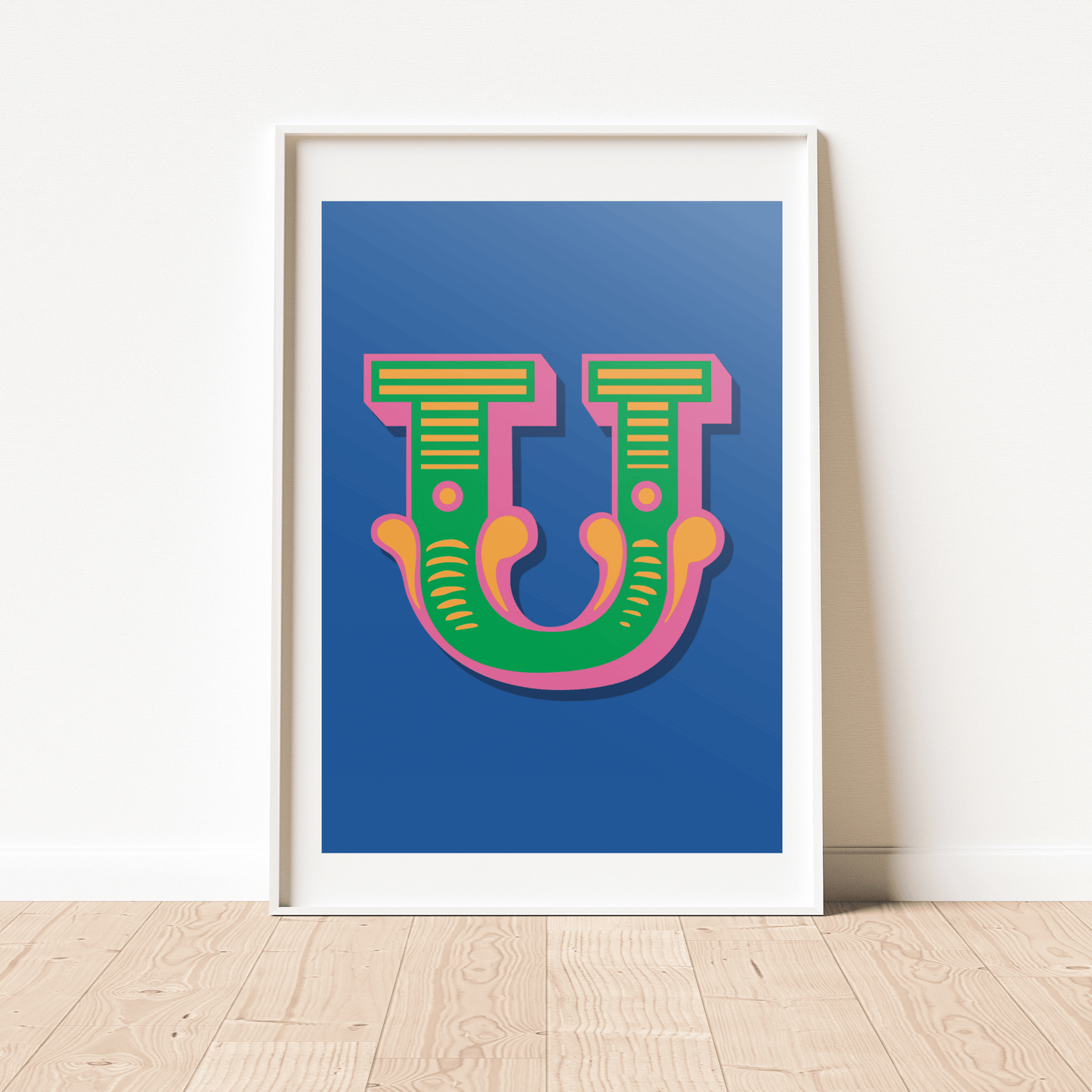 Letter 'U' A4 Print - HM