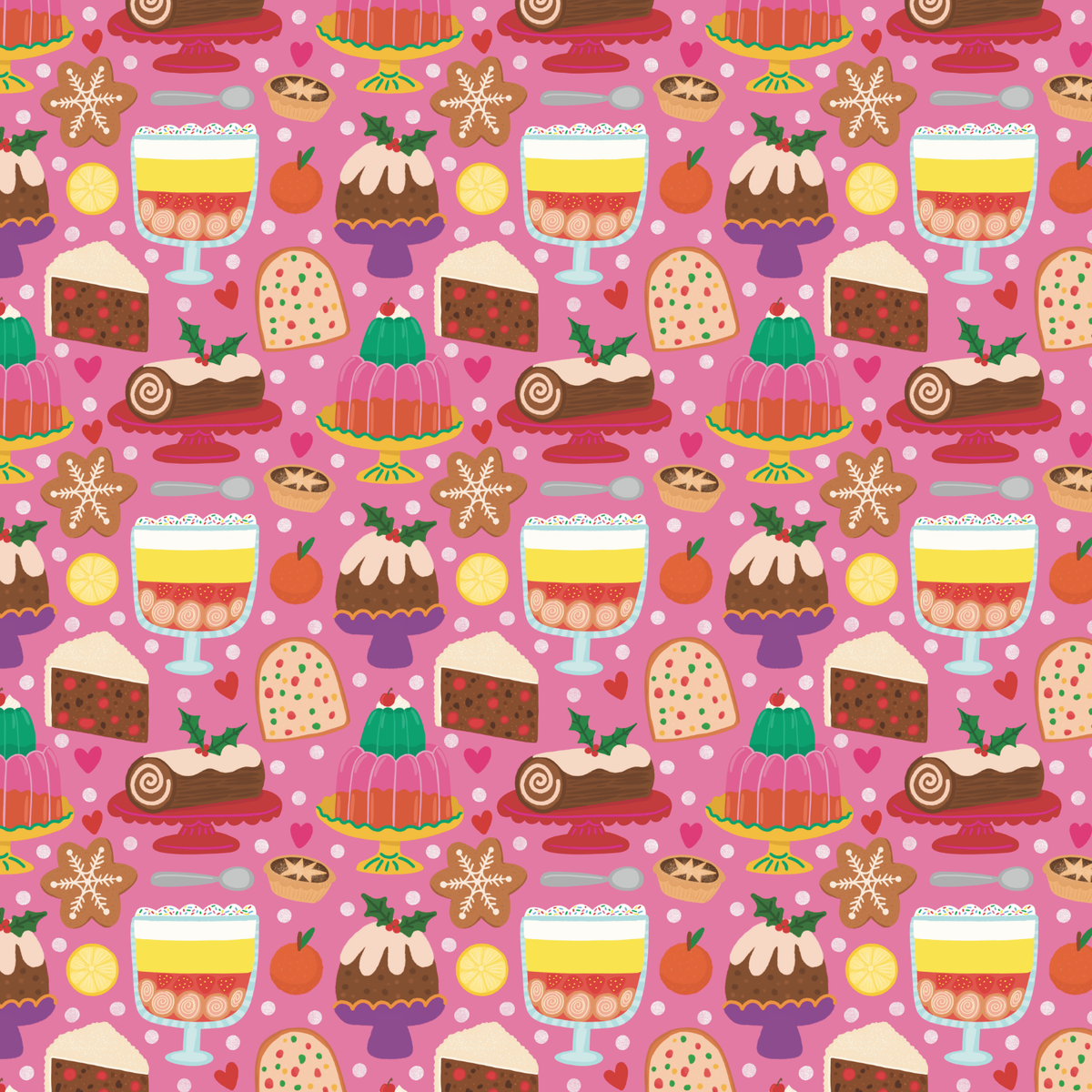 Festive Desserts Gift Wrap