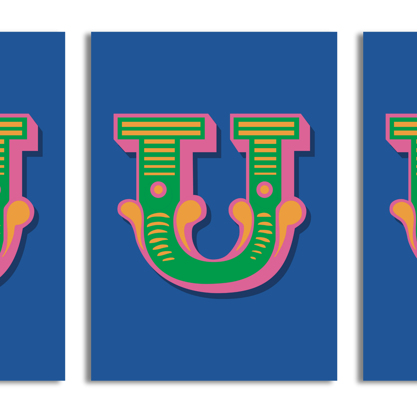 Letter 'U' A4 Print - HM