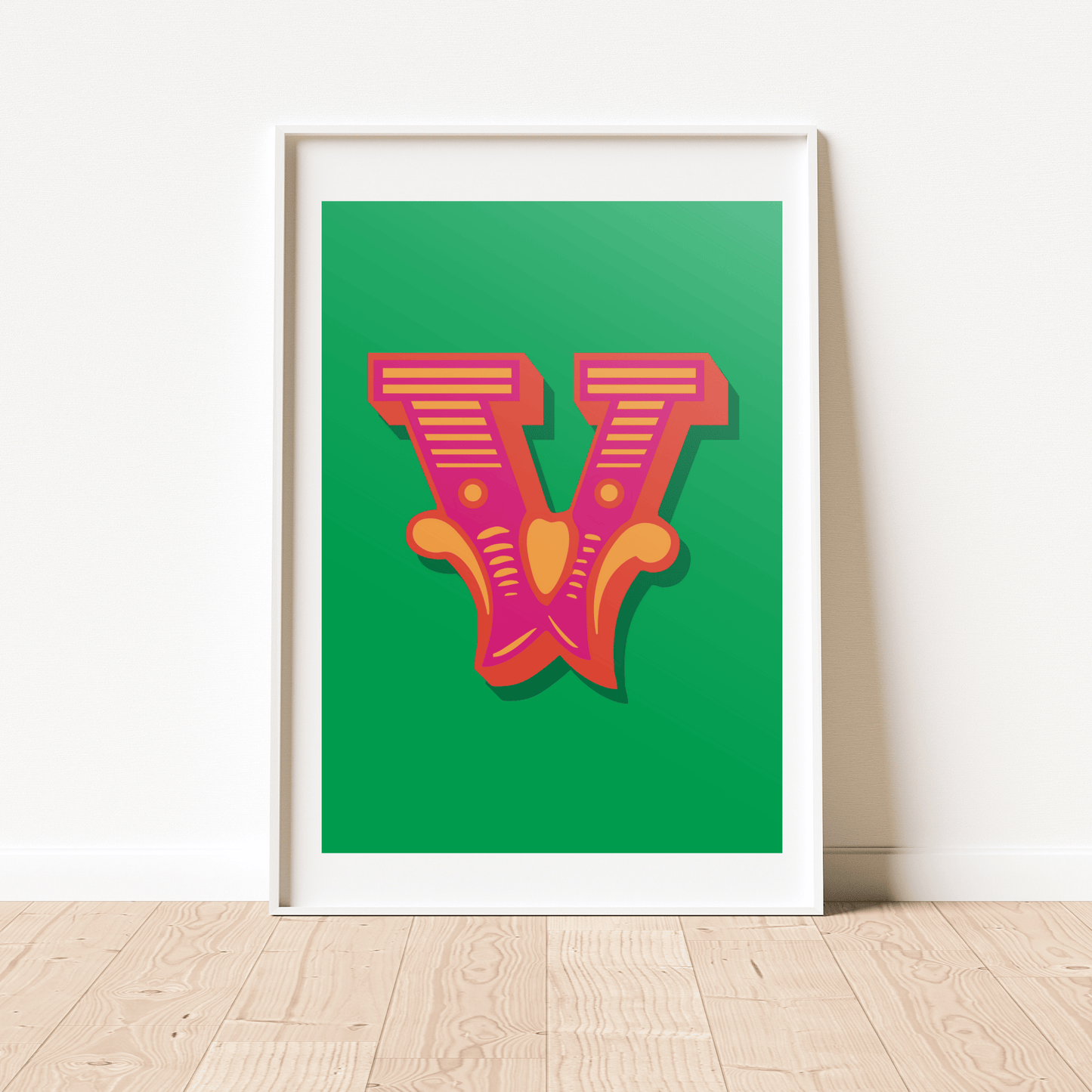Letter 'V' A4 Print - HM