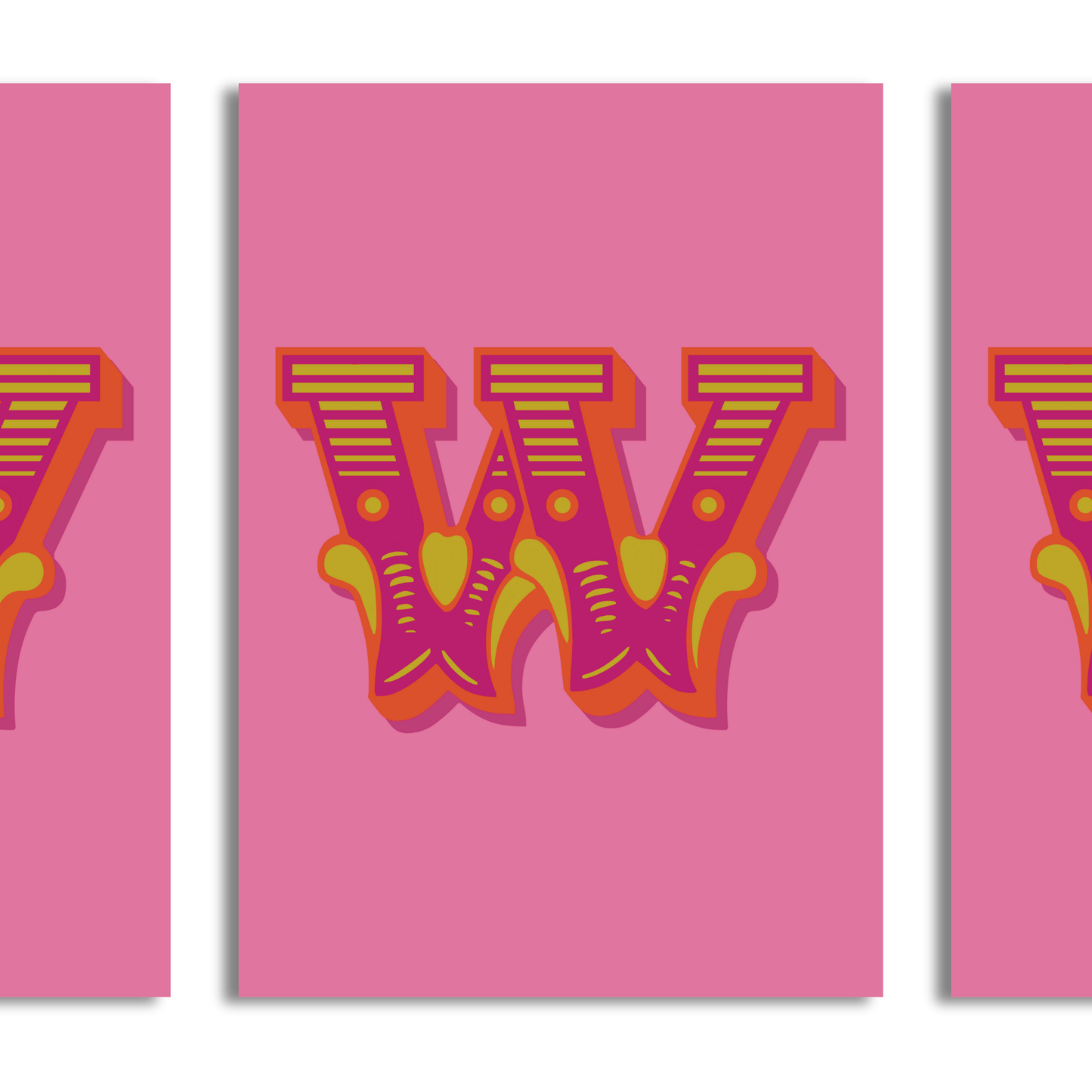 Letter 'W' A4 Print - HM