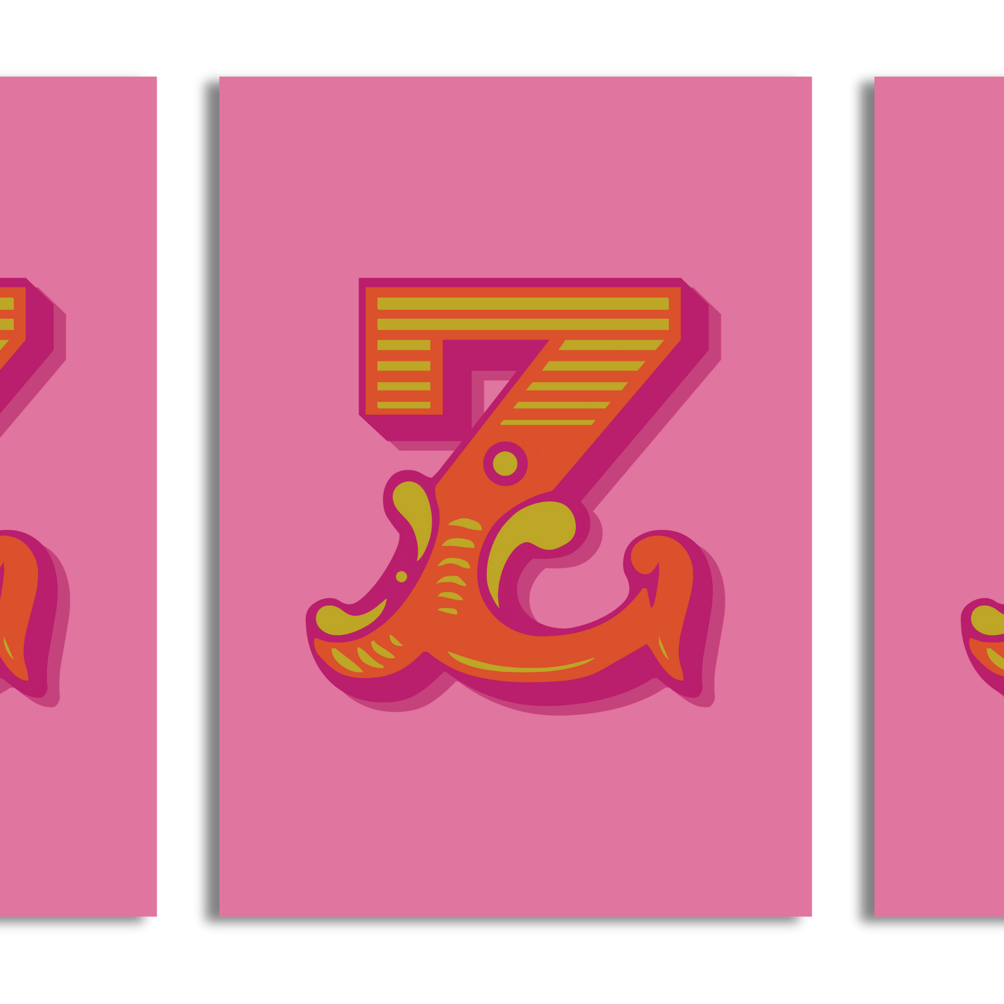 Letter 'Z' A4 Print - HM