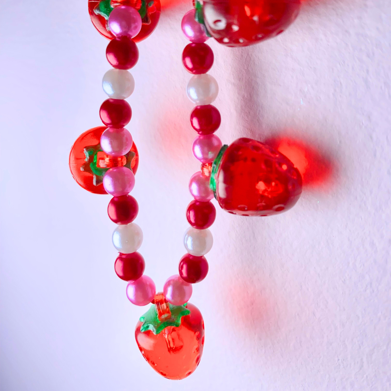 Red/Pink Strawberry Keyring