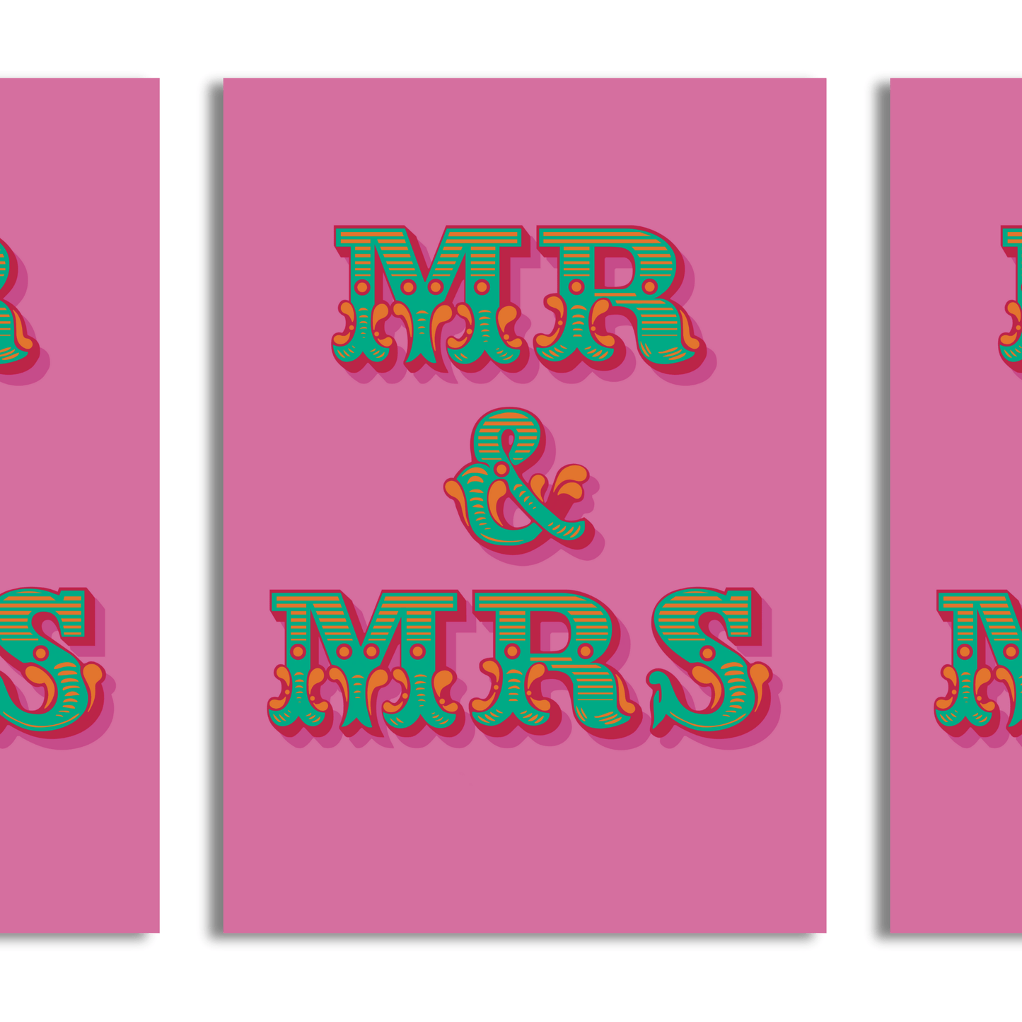 Mr & Mrs A4 Print - HM