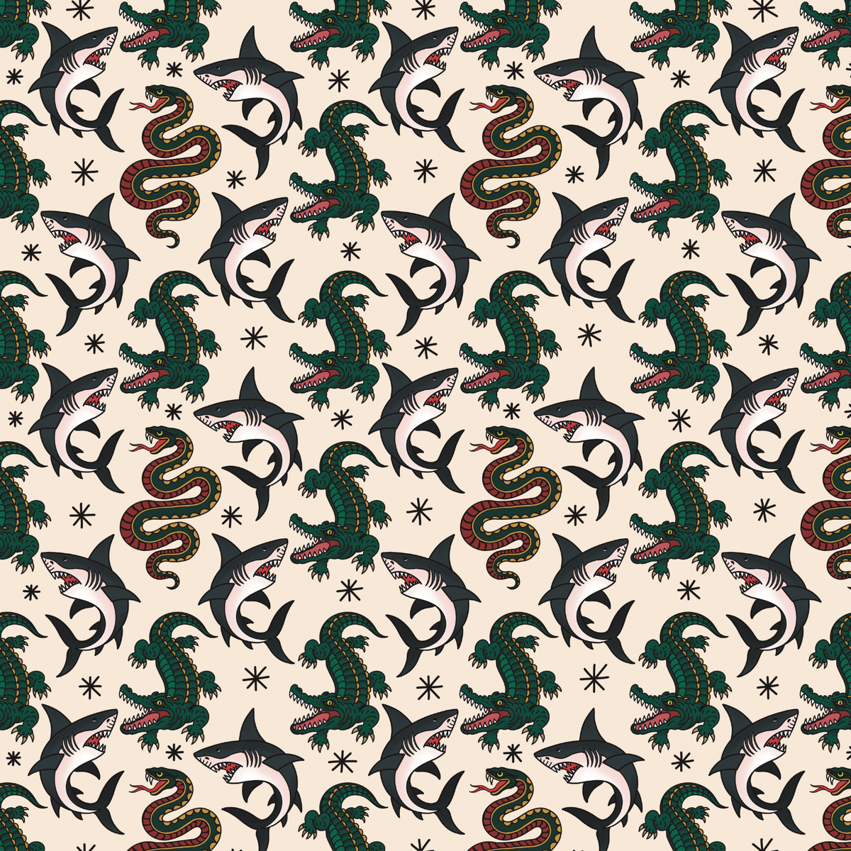 Claws and Jaws Gift Wrap