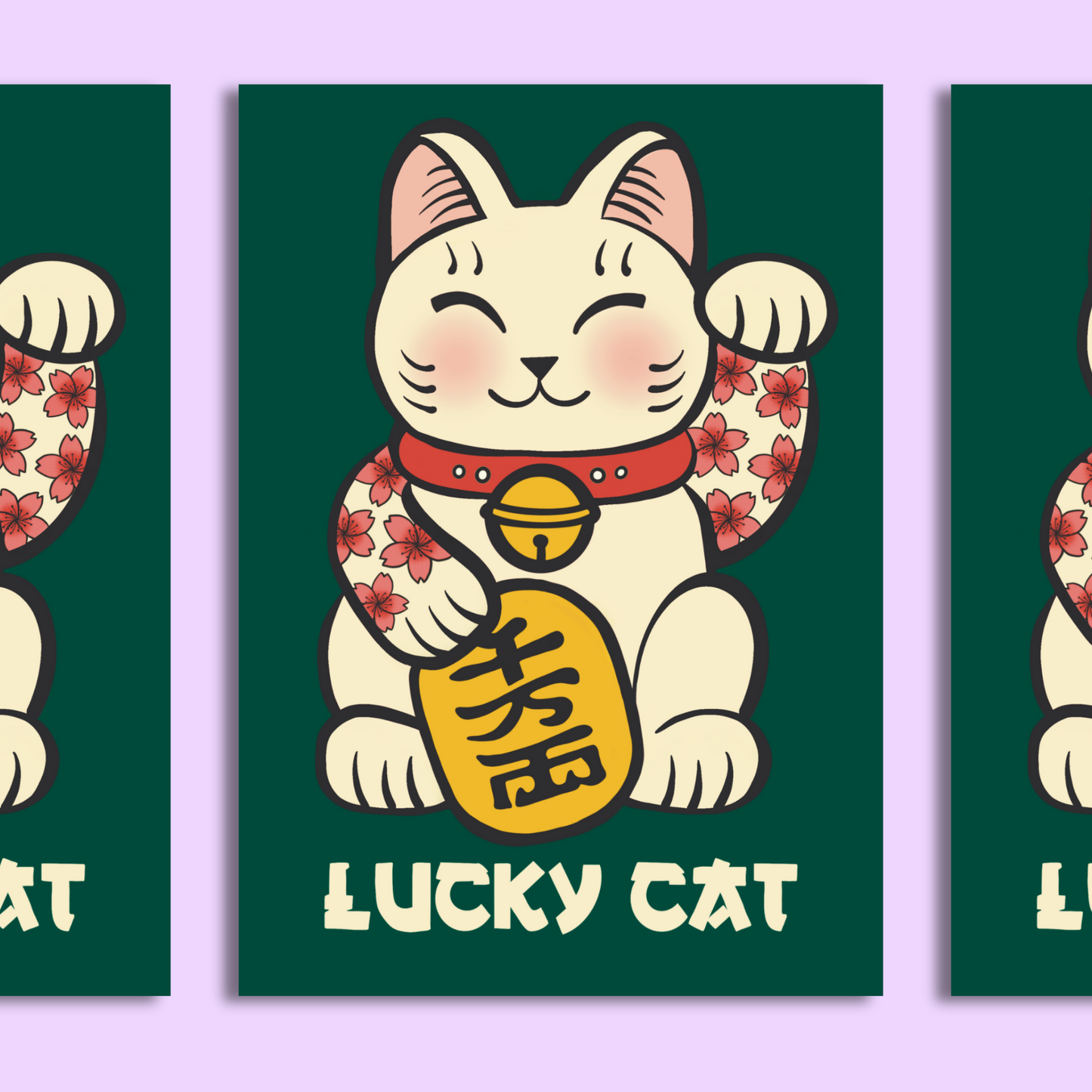 Lucky Cat A5 Print