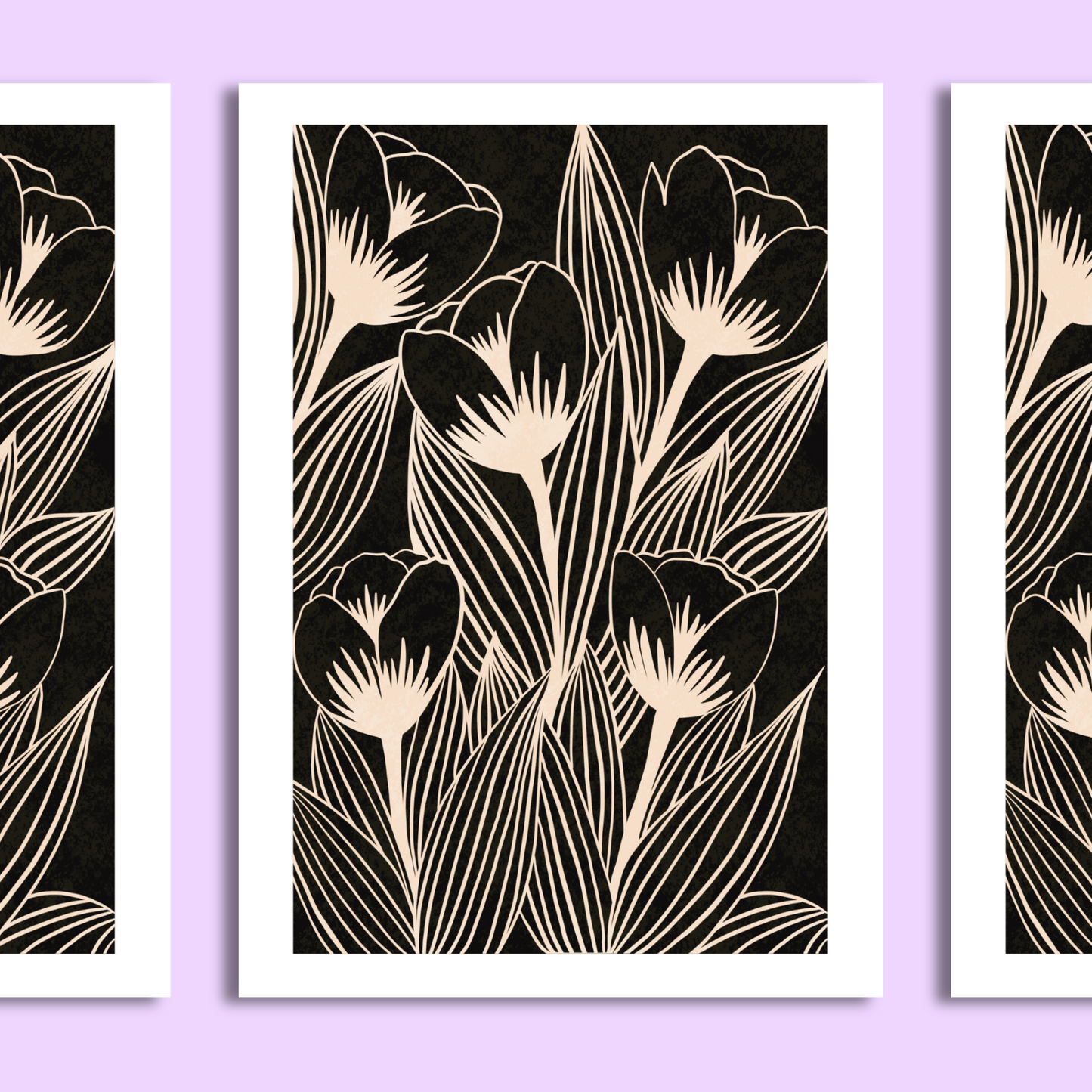 Midnight Flowers A5 Print