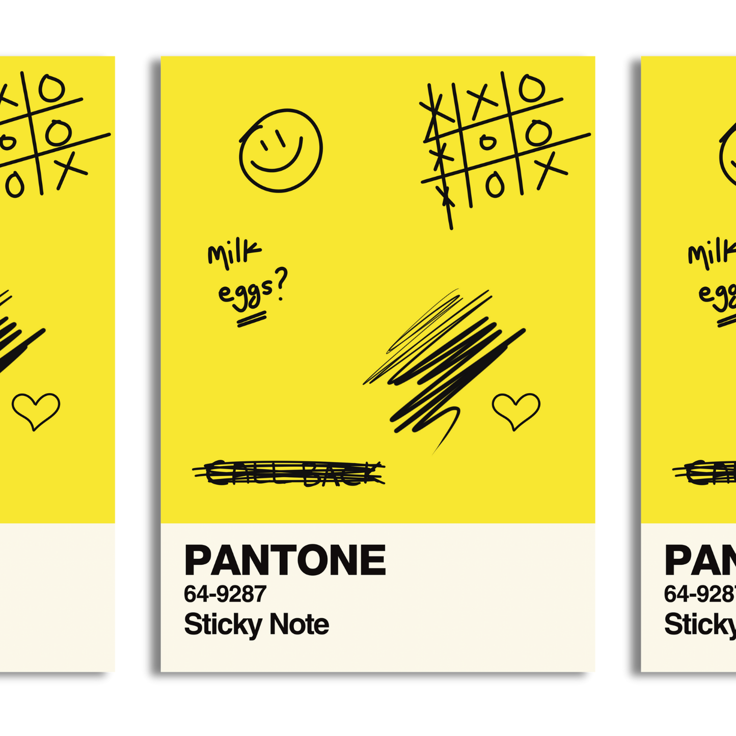 Sticky Note Swatch A5 Print