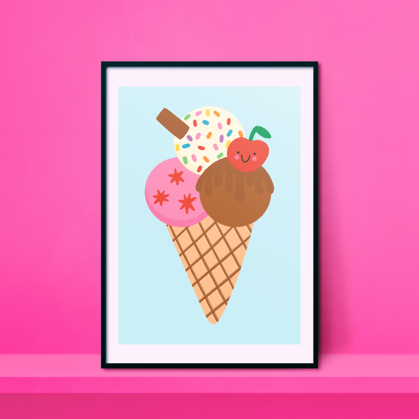Triple Scoop A4 Print - HM