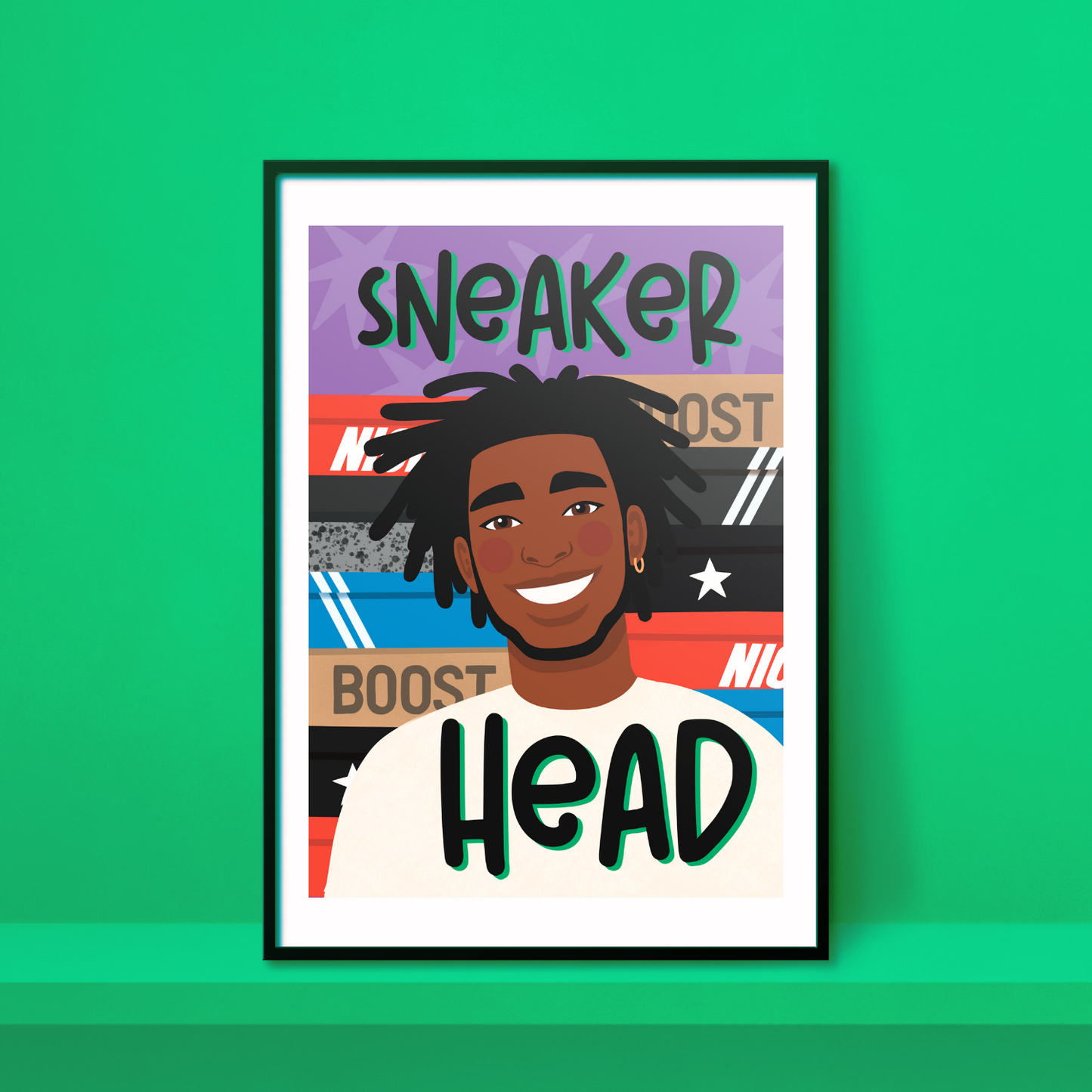 Sneaker Head A4 Print
