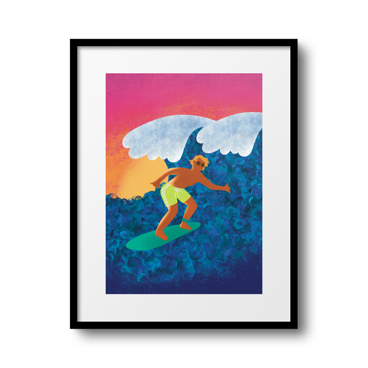 Ride The Wave A4 Print