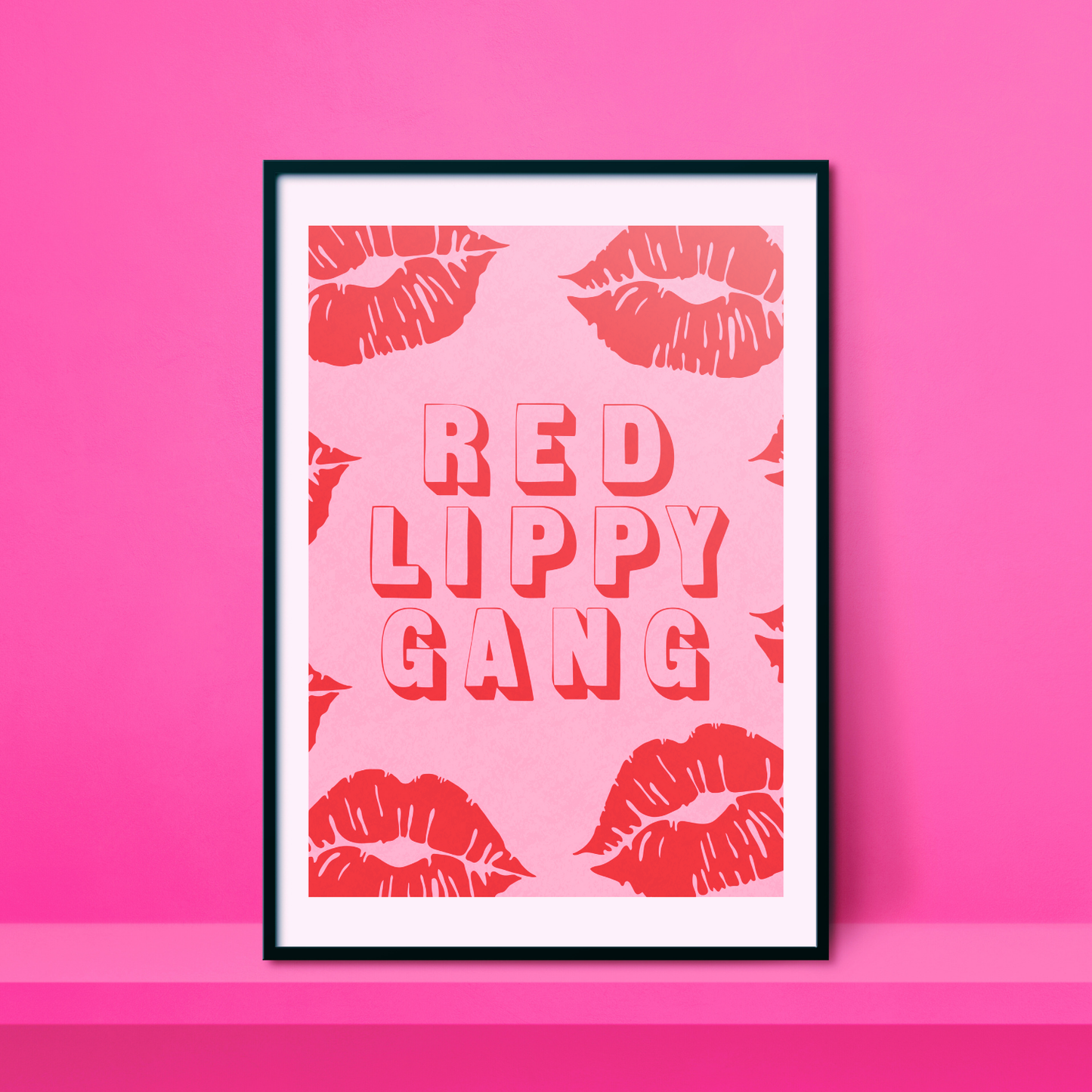 Red Lippy Gang A4 Print
