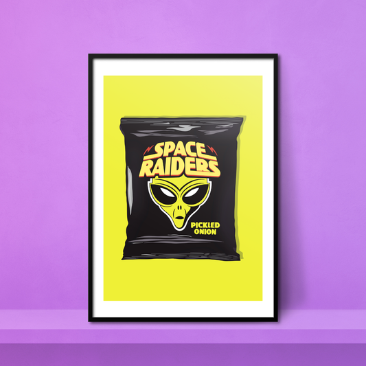Space Raiders A4 Print