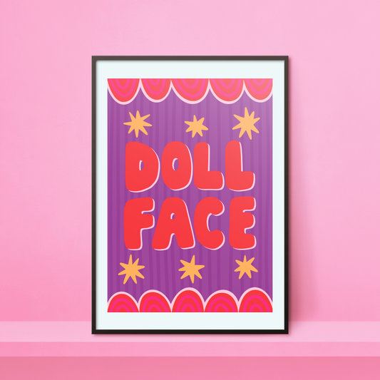 'Doll Face' A4 Print