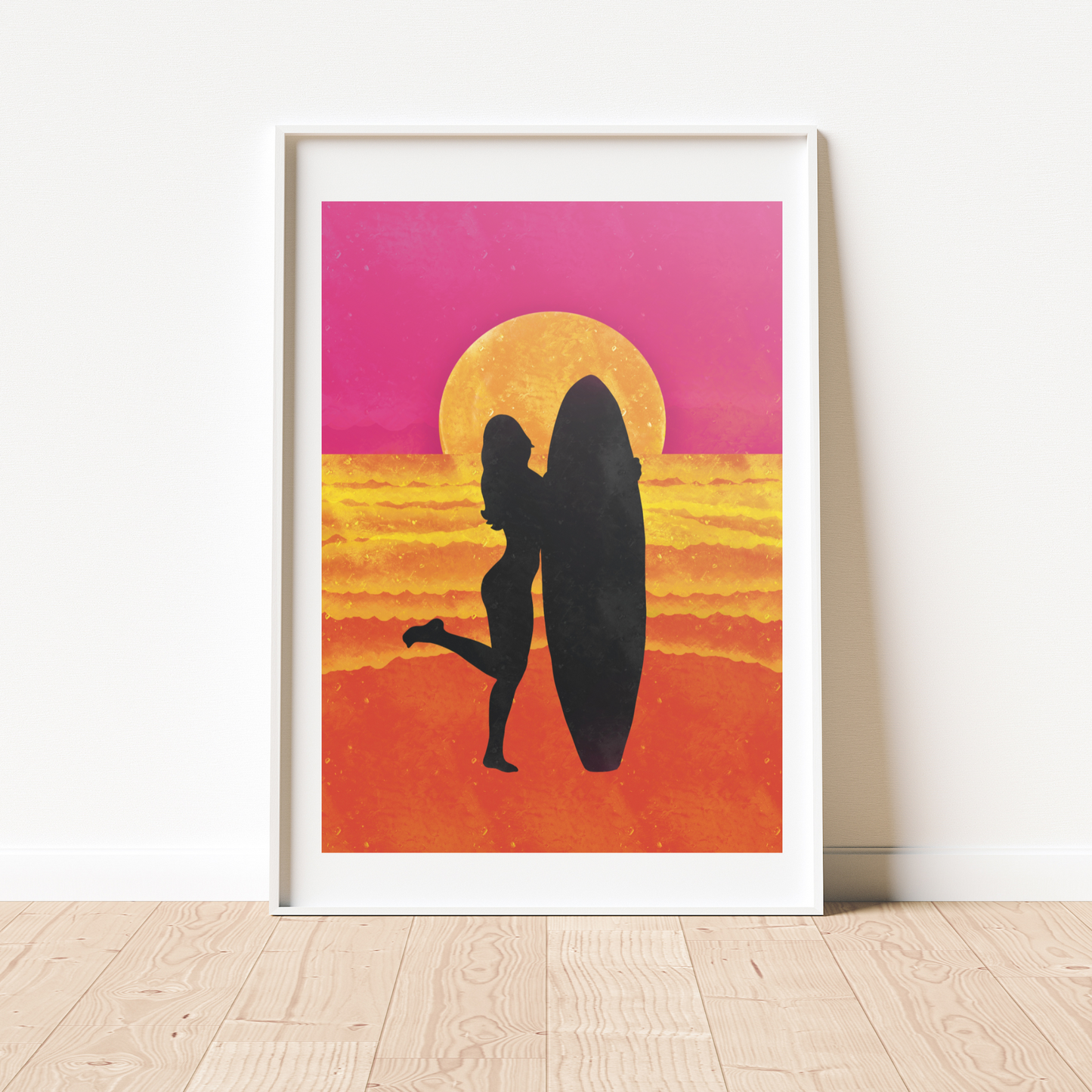 Sunset Surf A4 Print