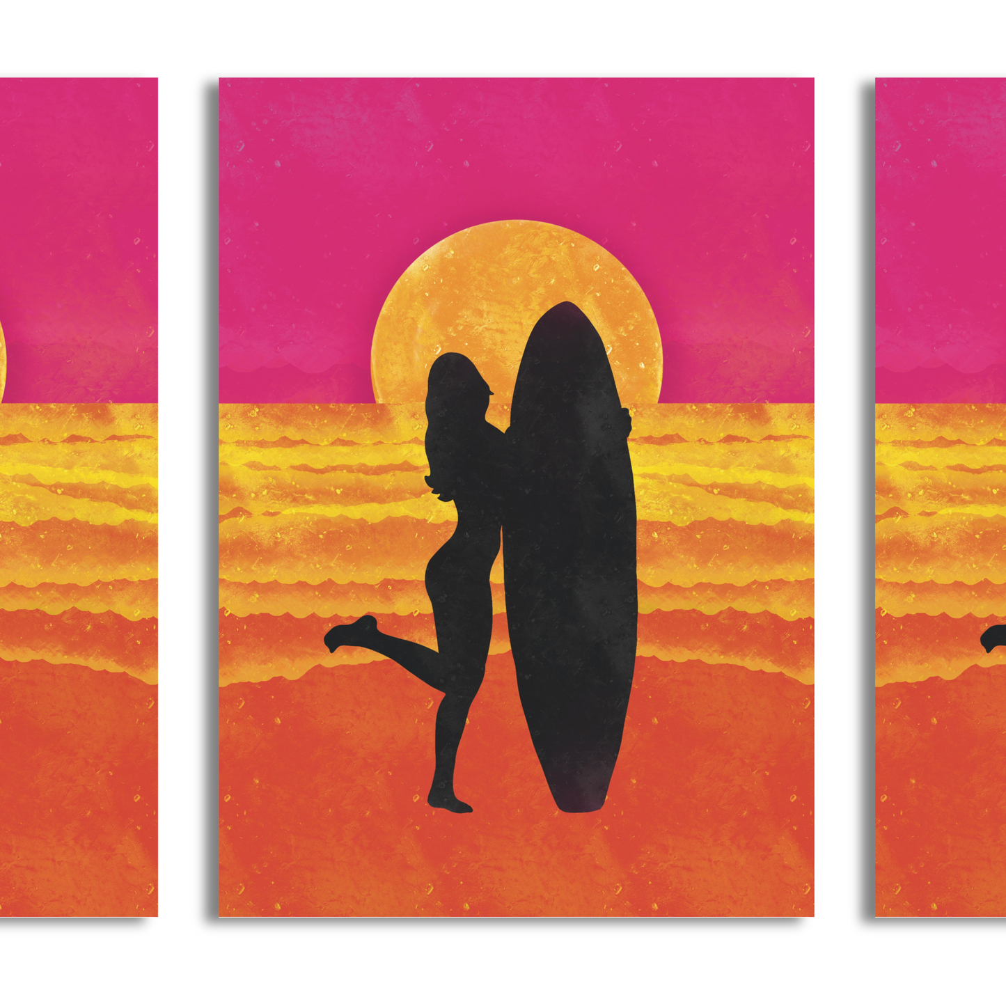 Sunset Surf A4 Print