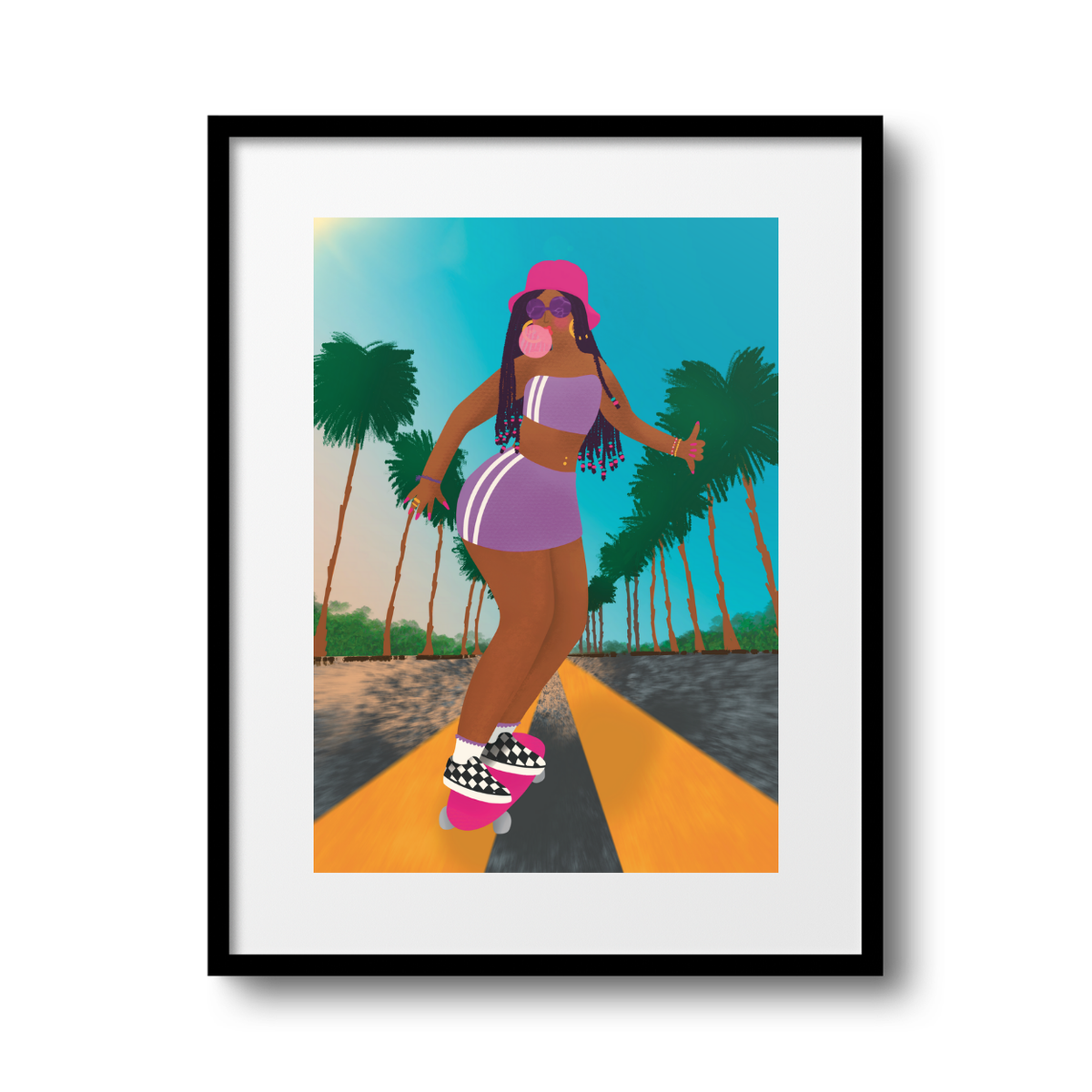 Summer Skating A4 Print