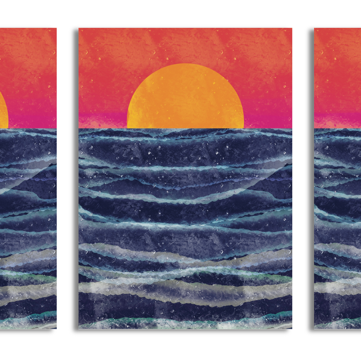 Rolling Waves A4 Print