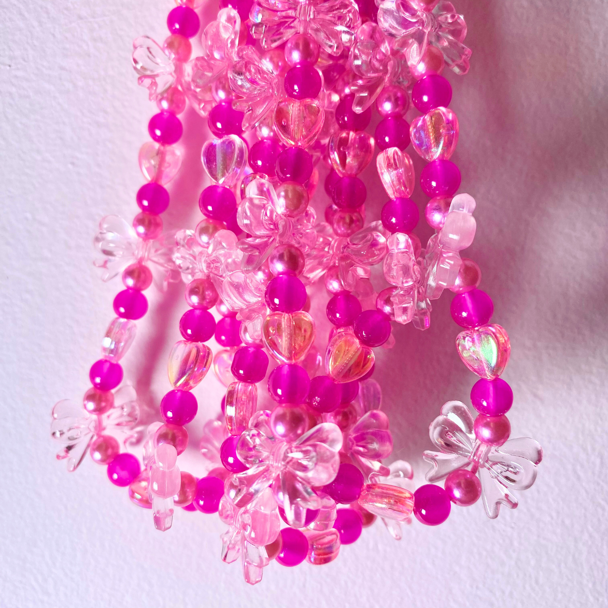 Hot Pink Bow Keyring