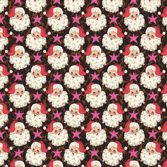 Leopard Santa Gift Wrap