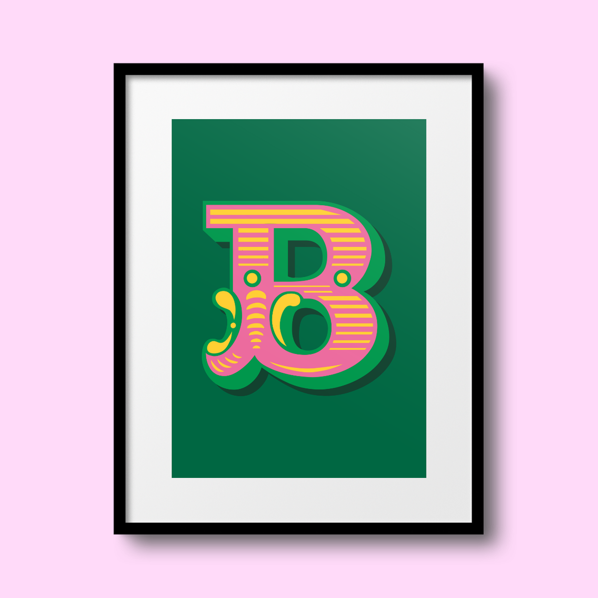 Letter 'B' A4 Print - HM