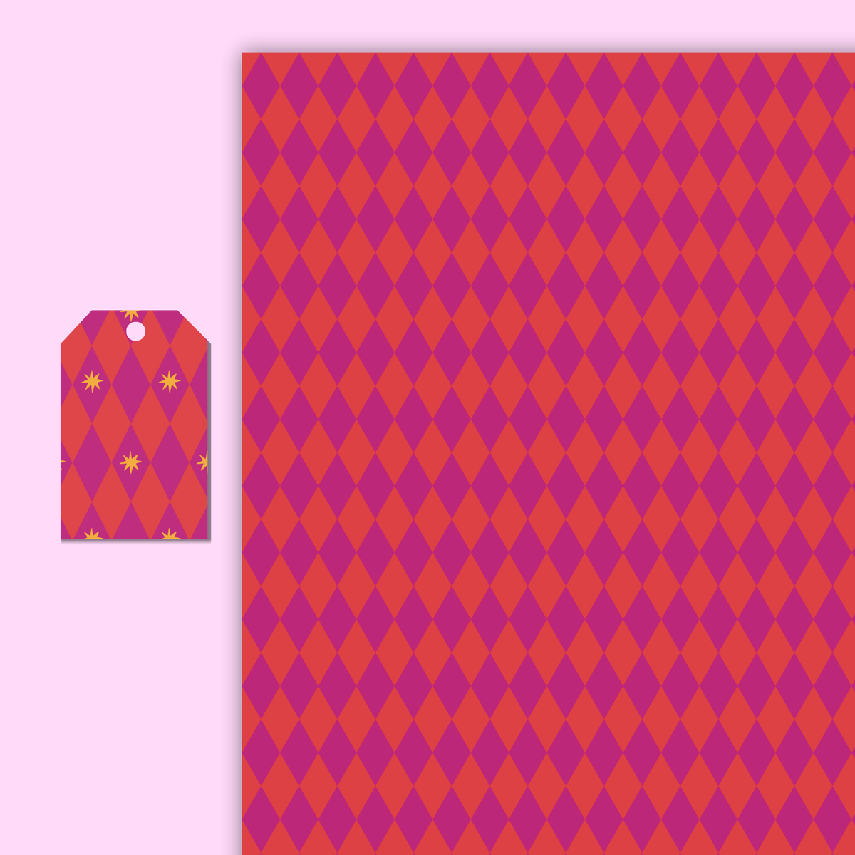 Hot Harlequin Gift Wrap