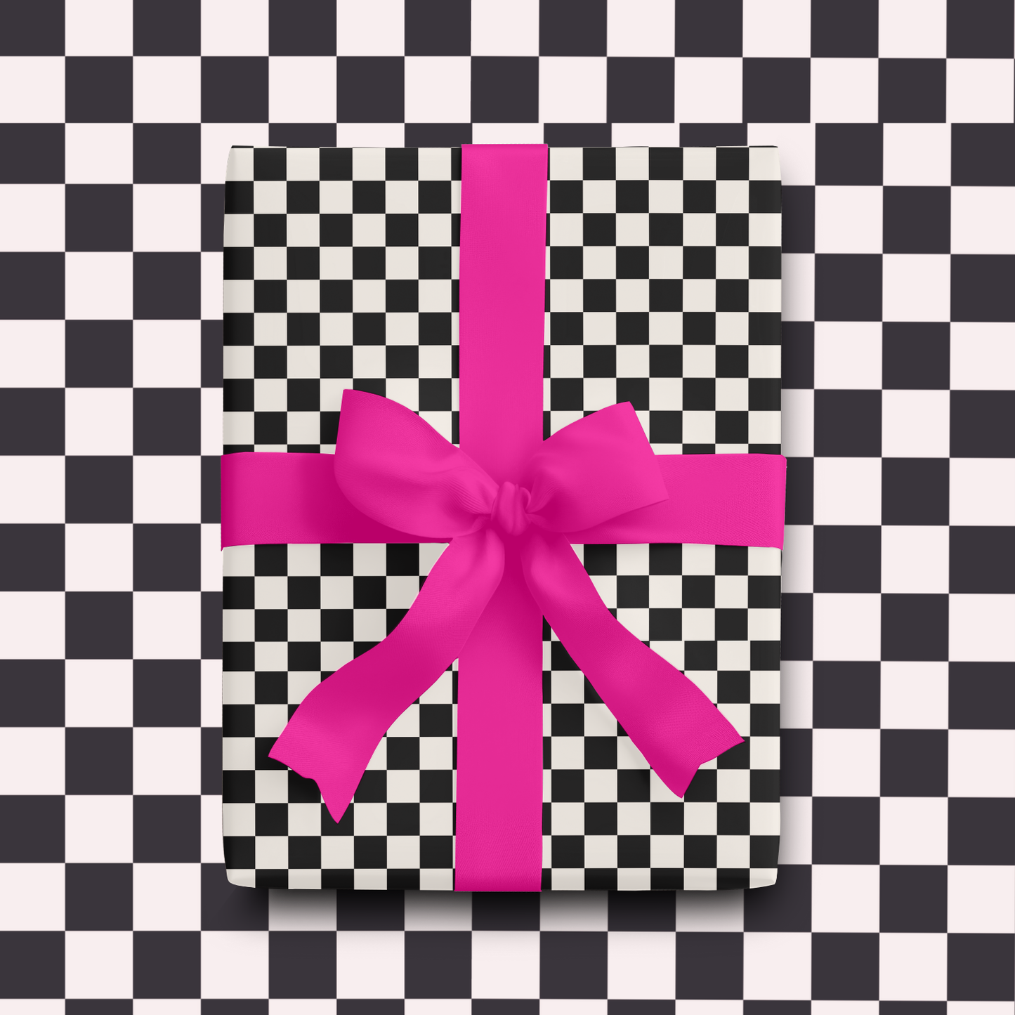 B&W Checkered Gift Wrap