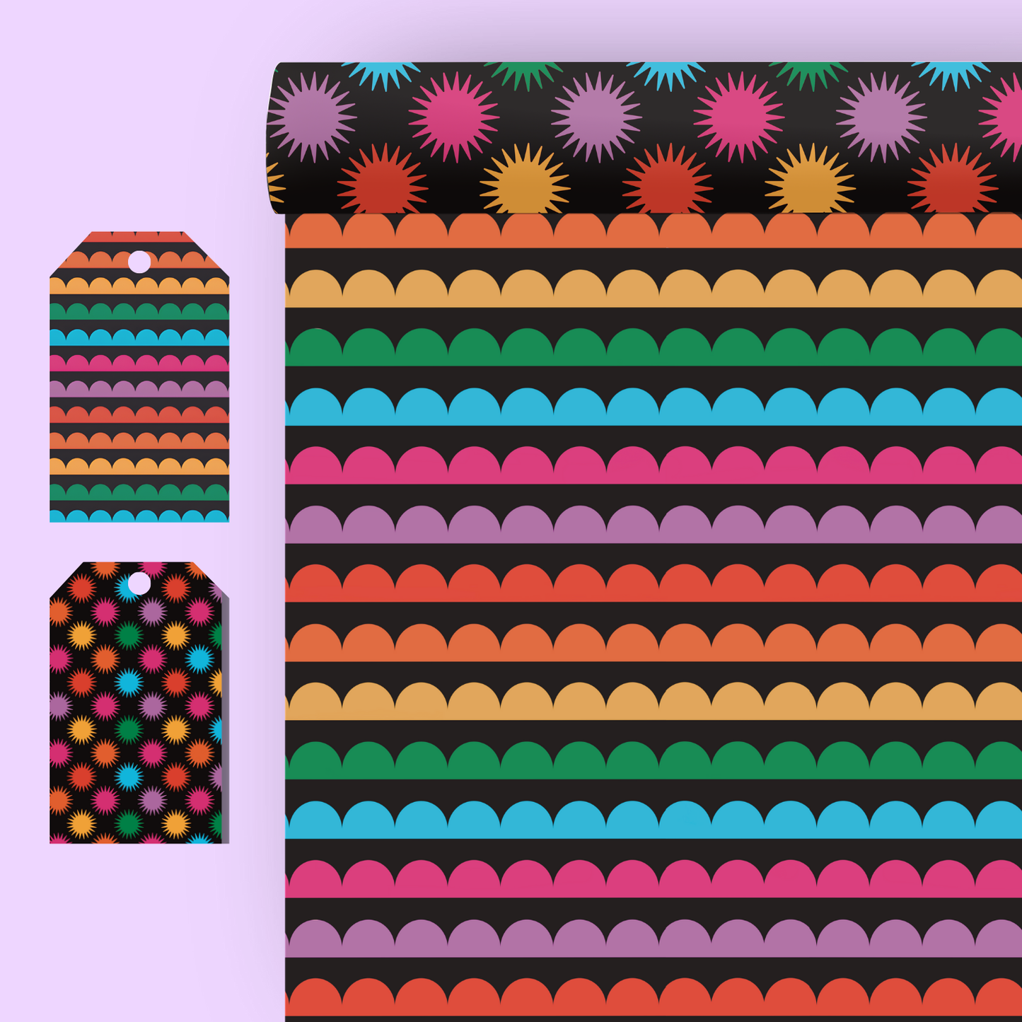 Starburst Double-Sided Gift Wrap