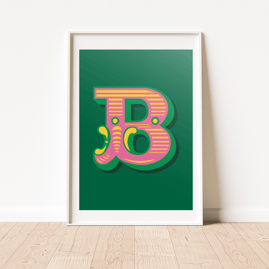 Letter 'B' A4 Print - HM
