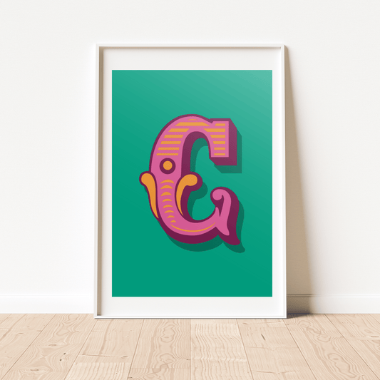 Letter 'C' A4 Print - HM
