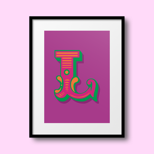 Letter 'L' A4 Print - HM