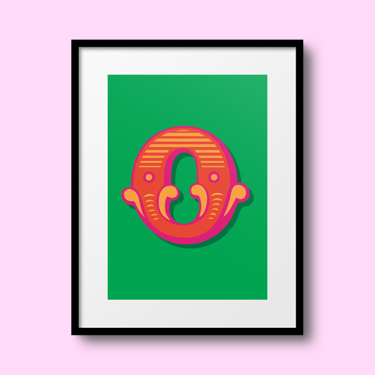 Letter 'O' A4 Print - HM