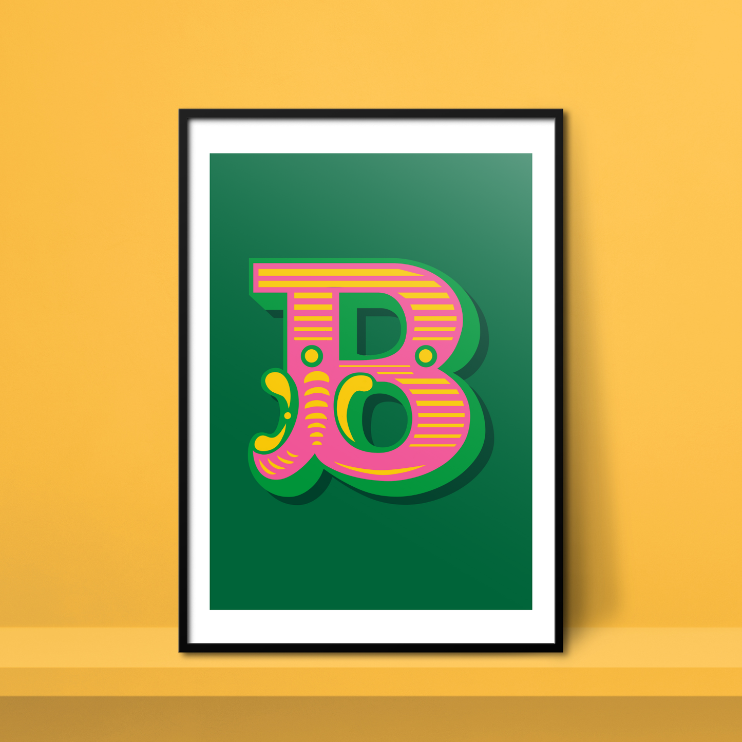 Letter 'B' A4 Print - HM