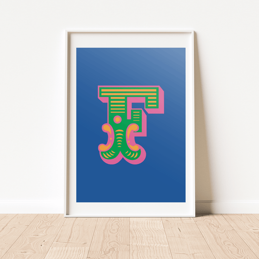 Letter 'F' A4 Print - HM