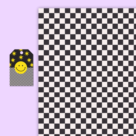 B&W Checkered Gift Wrap