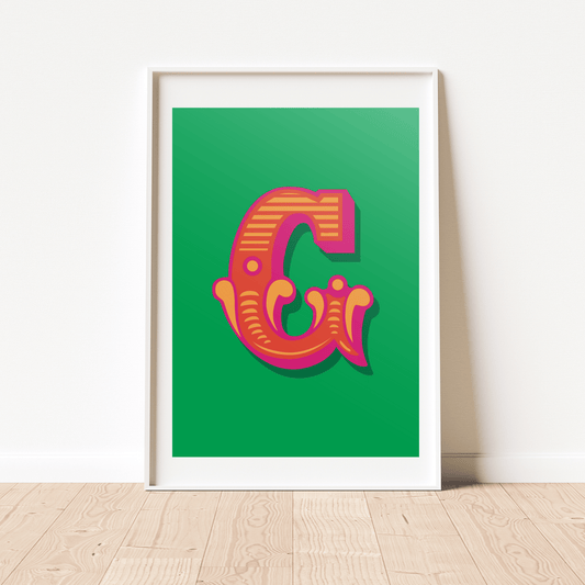 Letter 'G' A4 Print - HM