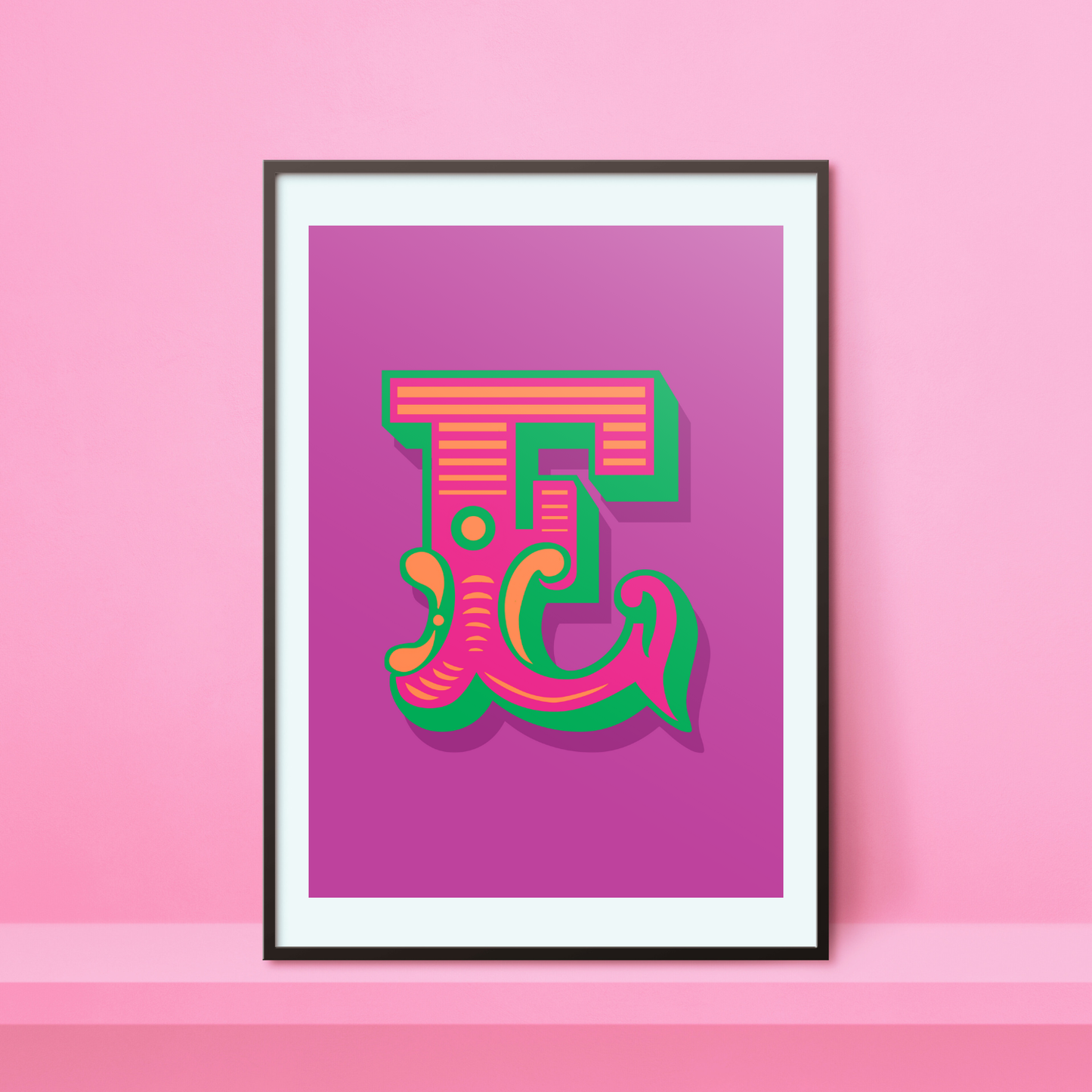 Letter 'E' A4 Print - HM