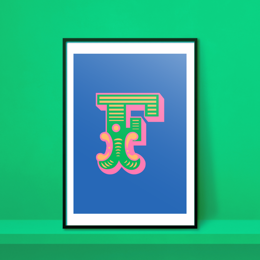 Letter 'F' A4 Print - HM