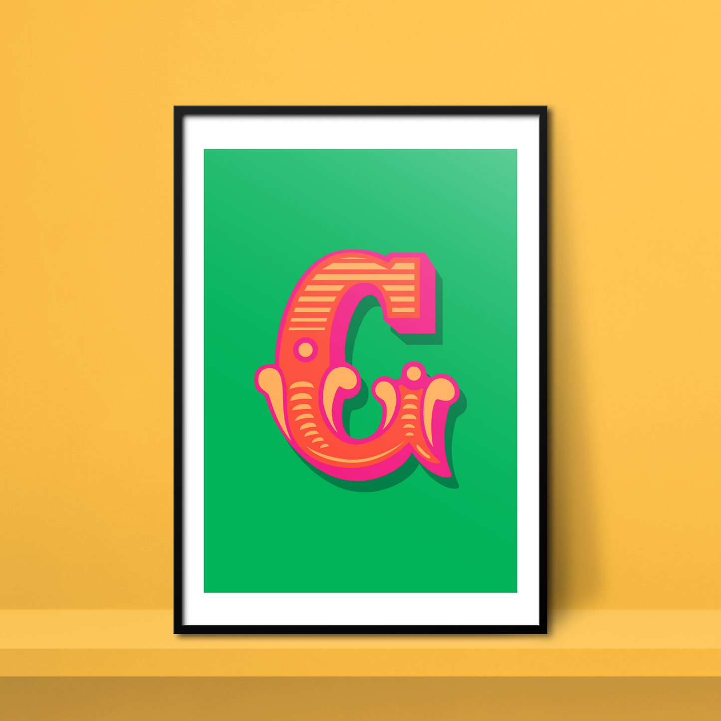 Letter 'G' A4 Print - HM
