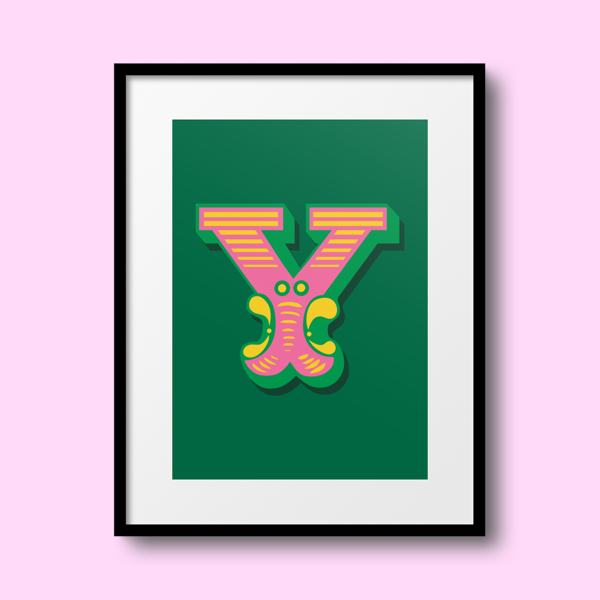 Letter 'Y' A4 Print - HM